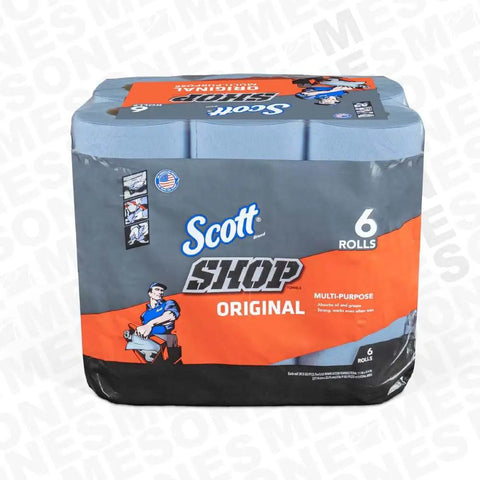 Blue Shop Towels On A Roll Bundle 6 Pack For Garage And Workshop Absorbs Oil And Grease Multipurpose Paper Towels
