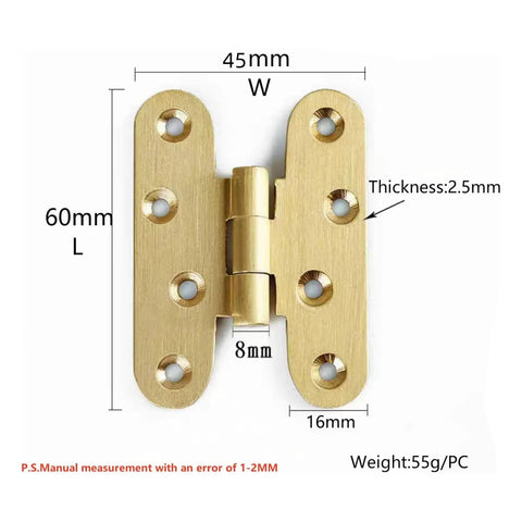 Rock Solid Polished Brass Cabinet Hinges 270 Degree Super Open Angle Door Hardware Heavy Duty Stamped Design No Sweat Setup Includes Flat Head Screws Pair Premium Grade