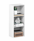 Sleek 3 Cube Bookshelf In White With No Fuss Setup For Living Room Bedroom Or Home Office, showcasing decorative items and books.