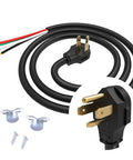 Heavy Duty 4 Prong Dryer Power Cord 30 Amp 5 Feet With Ring Terminal Connectors In Four Colors Pure Copper Wire NEMA 14 30P Compatible