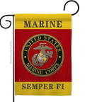 Semper Fi Two Sided Garden Flag For Lawn And House Decor 13 By 18.5 Inches Weatherproof Polyester Banner For Marine Corps Veterans