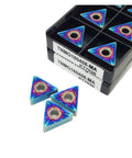 Get These Awesome Indexable Carbide Lathe Tools With Ten Tough TNMG Inserts For Precision Turning On Steel Or Cast Iron Super Hard Knives That Make Your Machining Jobs Epic And Smooth Like A Dream. Close-up of TNMG inserts in a tray.