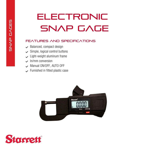 Image of Electronic Snap Gauge With LCD Display Pro Grade Measuring Tool For Inspectors And Buyers 0 To One Half Inch Range.