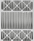 Front view of Replacement 20x25x5 MERV 13 Air Filters For Lennox X6673 X6675 with pleated design, showing actual size and heavy-duty frame.