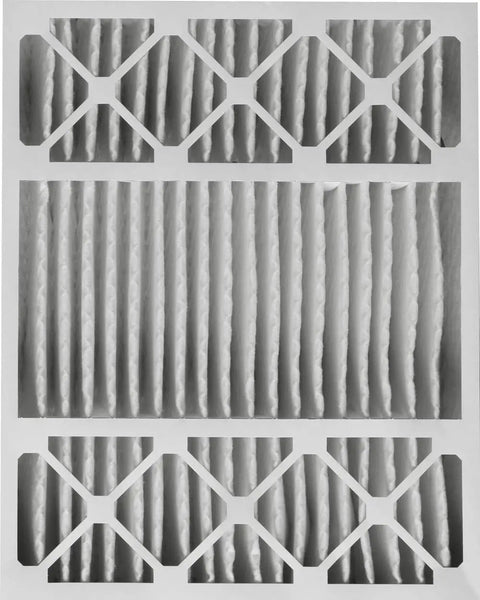 Front view of Replacement 20x25x5 MERV 13 Air Filters For Lennox X6673 X6675 with pleated design, showing actual size and heavy-duty frame.
