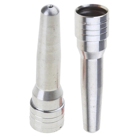 Stainless Steel Milk Frothing Nozzle Rod Tip For Espresso Machines Barista Grade Accessory For Smooth Velvety Foam Built For Home And Commercial Use Durable Stainless Construction Fits EC685 And Similar Models, two stainless nozzles