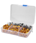 Aluminum M5 Fairing Screw Kit For Sportbikes 177 Piece Set With Washers Universal Fitment Gold Color Durable Hardware For Replacement Panels And Easy Install On Most Bikes, open organizer case
