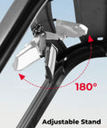 Upgraded Top Heavy Duty Magnetic Rear View Side Mirror With Wide Angle Hd Convex Lens For Golf Carts Forklifts And Utv Rides Featuring Secure Clip Mount. Adjustable stand shown.
