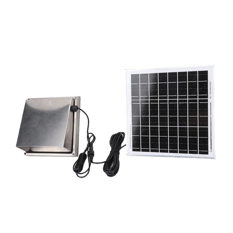 Solar Exhaust Fan Kit With 8W Panel For Greenhouses Sheds Porta Potty Dog Houses And Chicken Coops And More 7.3 Inch Ventilation Fan Pulls Hot Air And Odors Out Keeps Indoor Air Fresh Portable Easy Install