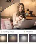 Woman using Portable Lash Light with Tripod Base for Lash Extensions, Travel Eyelash Lamp, lightweight and pro-grade illumination