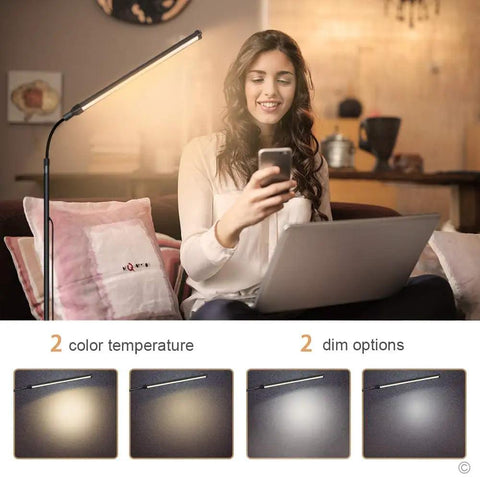 Woman using Portable Lash Light with Tripod Base for Lash Extensions, Travel Eyelash Lamp, lightweight and pro-grade illumination