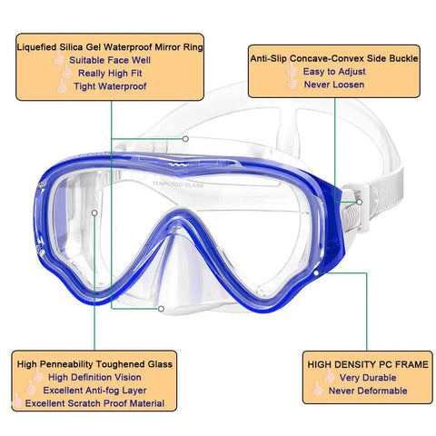 Kid Friendly Snorkel Set For Young Explorers With Anti Fog Mask Silicone Skirt Purge Valve and Adjustable Straps