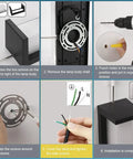 Outdoor Porch Light 18W 6000K 1800LM Double Layer Waterproof Cover Wall Mount IP65 installation steps.