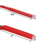 Image showing two red cutter bits from the 11 Piece Carbide Tipped Cutter Bit Set For Metalworking, 5/16 Inch Shank.