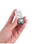 Close-up of hand holding Beefy Stainless Steel Sliding Door Pulley Kit With Track Mounted Roller For Smooth Movement And Low Maintenance