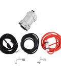 Heavy Duty 12V Electric Air Compressor Plug And Play For Rv Camper Truck Van Cab Direct Replacement Es18Cc012 setup with hoses and fittings.