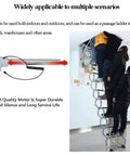 Heavy Duty Electric Telescoping Attic Ladder Pull Down From Ceiling With Remote Control in use with multiple users climbing.