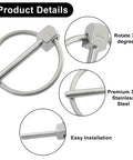 4 Pack 304 Stainless Steel Linch Pin With Ring One Eighth Inch By One Inch Beefy Heavy Duty Lynch Pin product details image