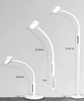 Three In One LED Floor Lamp Desk Lamp Clamp On With Remote Control Dimmable Five Brightness Levels Seven Color Temperatures White