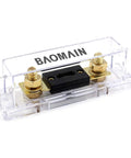 Tough As Nails Three Pack ANL Fuse Holder Kit Rated For 400 Amps gold plated terminals in clear shell for car audio systems.