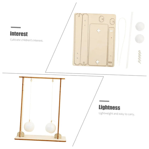 2-Pack Kid-Friendly Physics Principles Experiment Kit for Hands-On STEM Learning showing components and assembled model.