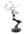 Adjustable Soldering Helper Third Hand Stand With Square Jaw Clamp, Handy Electronics Repair Aid For Stable Holding And Precise Soldering In Tight Spaces, Flexible Arm For Angles, A Real Pro Tool. Metal third-hand soldering stand with square jaw clamp and flexible arm