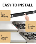 Stove Gap Covers And Filler Kit For Seamless Kitchen Look Aluminum Black 23.4 In Heat Resistant And Easy To Clean Range Trim