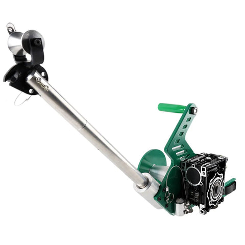 Drill Powered Wire Puller for Electricians, 1000-Lb Cable Tugger handheld tool with adjustable boom and poly line support