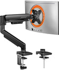 Fully Adjustable Monitor Arm For 13 To 34 Inch Monitors With Tool Free VESA Mount, Cable Management, black arm with mount