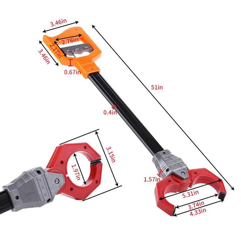 Retro Robot Arm Grabber Toy For Kids With Pull And Release Grip And Rad Clacking Sound Plastic Robotic Pinch Tool dimensions