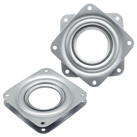Heavy Duty 3 Inch Lazy Susan Turntable Bearings 2 Pack Smooth Rotating Ball Plates for kitchen organization and cabinetry.
