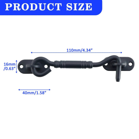 Matte Black Stainless Steel Hook And Eye Latch For Doors And Barn Gates Heavy Duty Gate Latch Hardware Tough As Nails