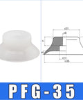 Ten Piece Heavy Duty Manipulator Silicone Vacuum Suction Cups Pa Pfg Pneumatic Industry Nozzle Chuck Gripper strong PFG-35 silicone cup design