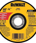 DEWALT 4-1/2 in cut-off wheel for angle grinder, aluminum oxide grit, general purpose, yellow/black, 5-pack