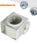 Rock Solid Centrifugal Blower With Kickin 2300 Cubic Meter Hour Airflow 300 Watt Motor And 3 Speed Adjustable Ventilation Fan For Lab Smoke And Fume Extraction Heavy Duty Pp Build in white color, showing detailed design.