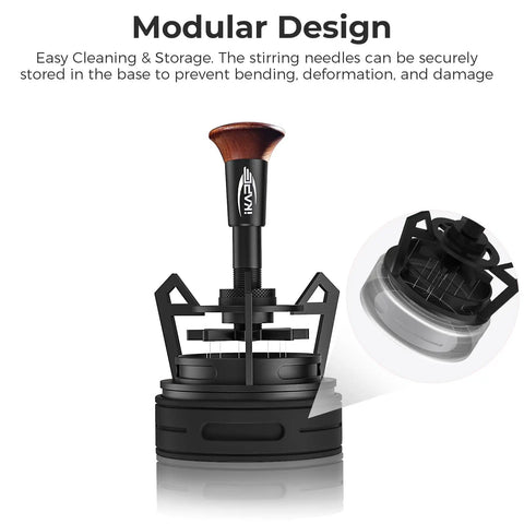 Level Up Your Daily Grind With This Legit Espresso Wdt Tool, Packed With A Flexible 54Mm Stirrer, Adjustable Ten Needle Distributor, Smart Dosing Funnel, Sturdy Stand, And Pro Barista Finish For Smooth Extractions. Image shows modular design for easy storage.