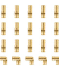 Hidden Brass Barrel Hinges 5 mm For DIY Jewelry Cabinets And Wooden Boxes, 135 Degree Concealed Small Hinges, pack of 20
