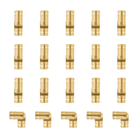 Hidden Brass Barrel Hinges 5 mm For DIY Jewelry Cabinets And Wooden Boxes, 135 Degree Concealed Small Hinges, pack of 20