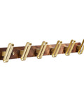Retro Double Wall Mount Coat Hook Badass Solid Build hanging multiple coats on vintage gold finished wall mount.