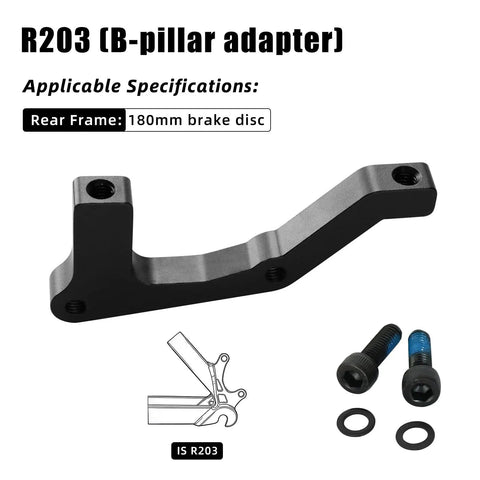 Front And Rear Disc Brake Caliper Mount Adapter For 203mm Rear Rotors CNC Machined Aluminum Alloy Rotor Adapter with bolts