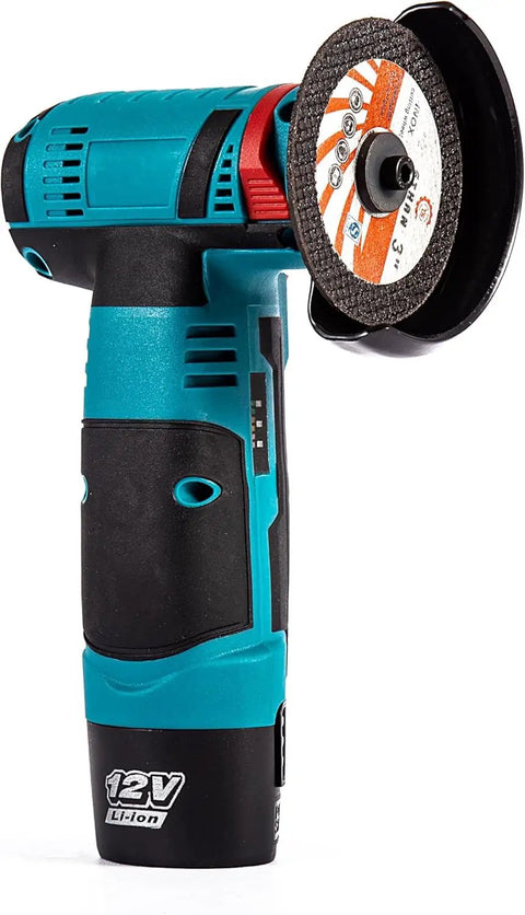 Cordless Angle Grinder Tool With 19500 RPM Two Batteries Fast Metal Grinding And Cutting Lightweight Electric Grinder
