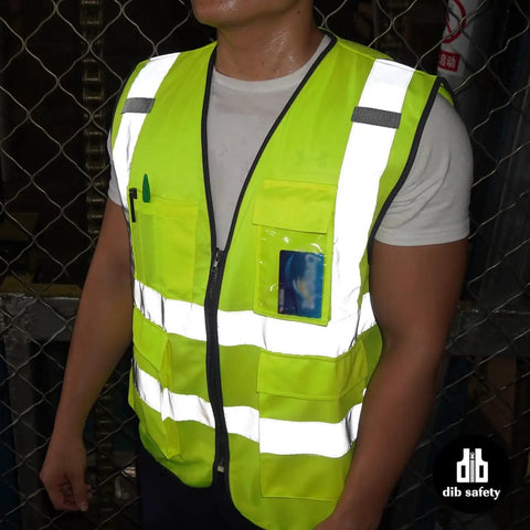 High Visibility Reflective Safety Vest For Men And Women With Pockets And Zipper ANSI Class 2 Yellow XL American Sized