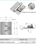 Diagram of Stainless Steel Torque Door Hinge With Friction Damping Free Stop Positioning For Cabinet Doors Durable Hardware Beefed Up XK548