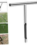 Ergonomic Stainless Steel Soil Probe Sampler for Garden and Lawn Care, easy to use and durable tool for precise soil testing.
