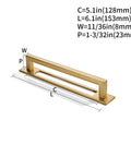 5 Pack 5 Inch Center To Center Champagne Bronze Cabinet Pulls With Matching Backplates And Base Plates size diagram