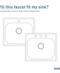 Commercial M-DURA One-Handle Kitchen Faucet With Side Spray Chrome Finish 1.5 GPM Flow 1-or-3-hole mount diagram