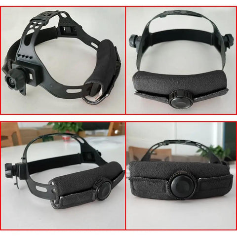 Universal Welding Helmet Rear Sweatband With Air Cushion Foam, Soft And Comfortable Fit, Velcro Ring Design, black sweatband