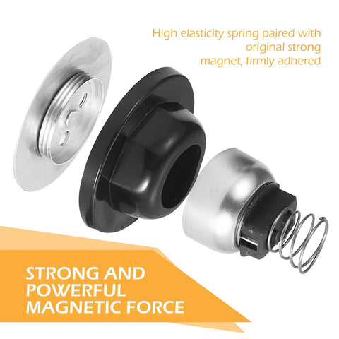 RV Magnet Door Holder Self-Adhesive Anti-Collision Silent Buffer Stopper Universal For Trailers Campers And Motorhomes, black parts and spring