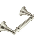 Sage Traditional Double Post Toilet Paper Holder Brushed Nickel Finish With Spring Loaded Mechanism For Easy Install And No Fuss