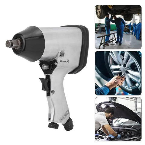 Rugged 1/2 Inch Drive Air Impact Wrench Pumping Out 350 Nm Max Torque with a lightweight aluminum body and adjustable air inlet.